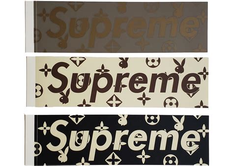 supreme lv playboy box logo|Supreme x Louis Vuitton x Playboy Box Logo Sticker Set .